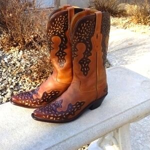 Old West made in India women's Leather Cowgirl  boots size 9.5